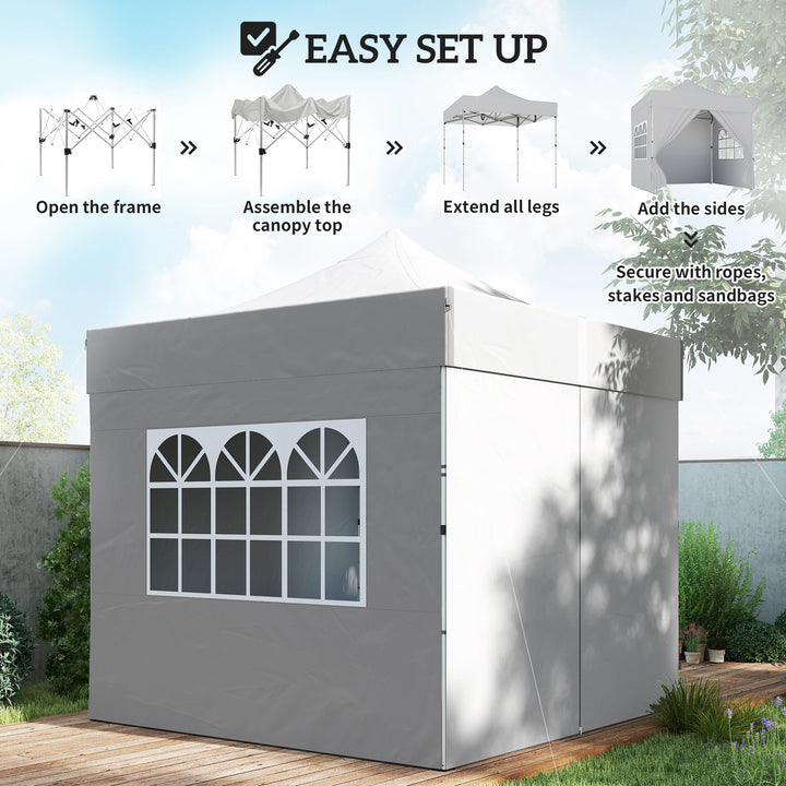 3 x 3 m Pop Up Gazebo with Sidewalls, UPF50+ Heavy Duty Garden Party T