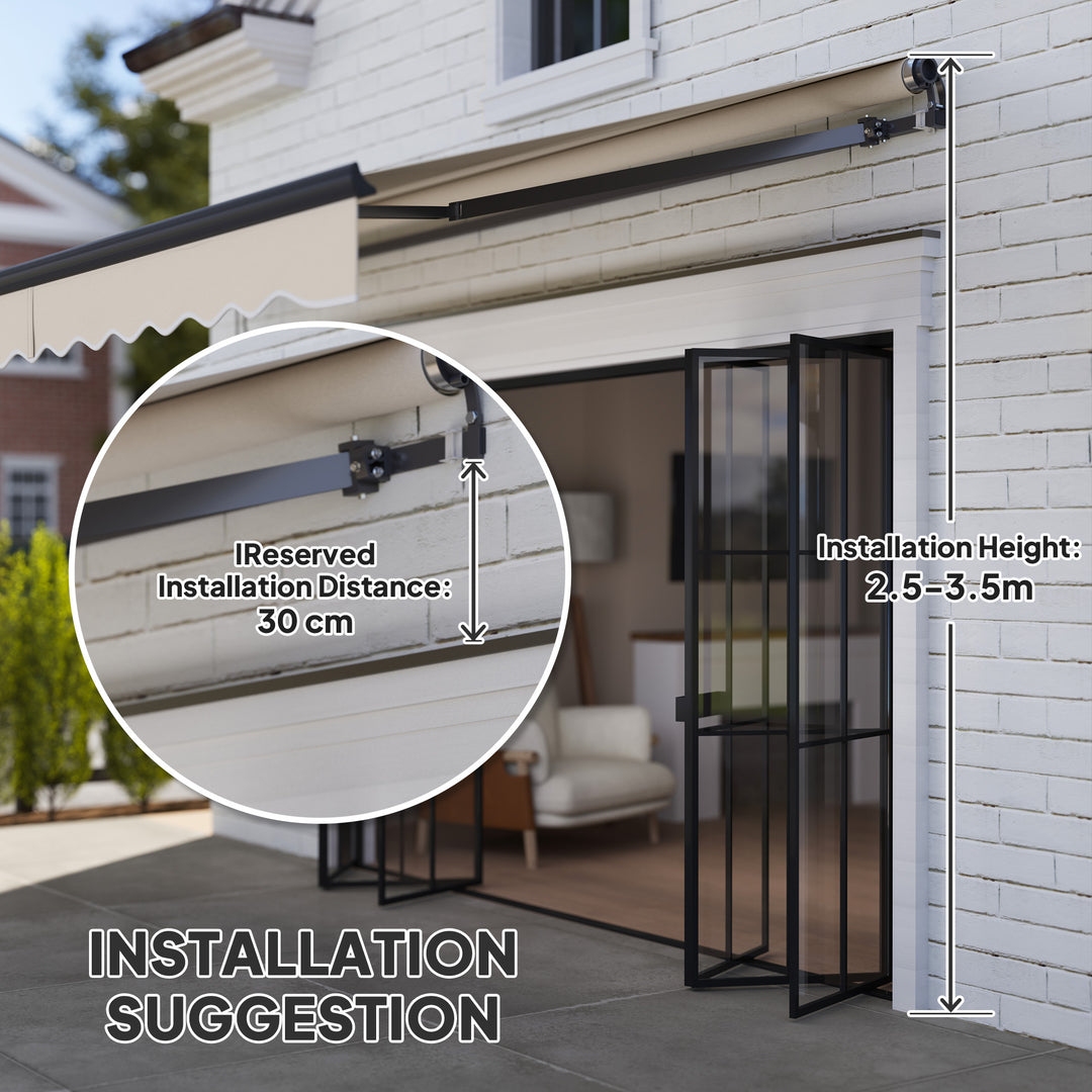 3.5 x 3m Electric/Manual Awning, with Remote - Beige