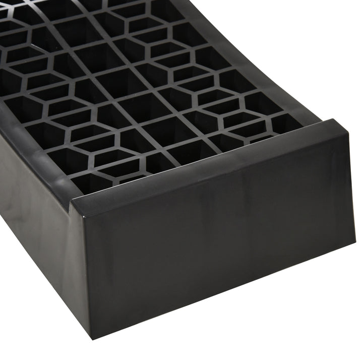 MCL Pair of 2 Low Entrance Plastic Curb Ramps Anti-Slip Surface 3 Ton Capacity Garage Workshop Cars SUVs Small Vans