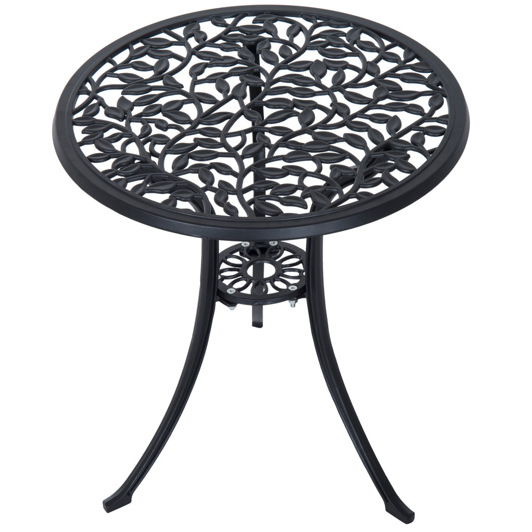 3 Pcs Aluminium Bistro Set Garden Furniture Dining Table Chairs Antique Outdoor Seat Patio Seater Black