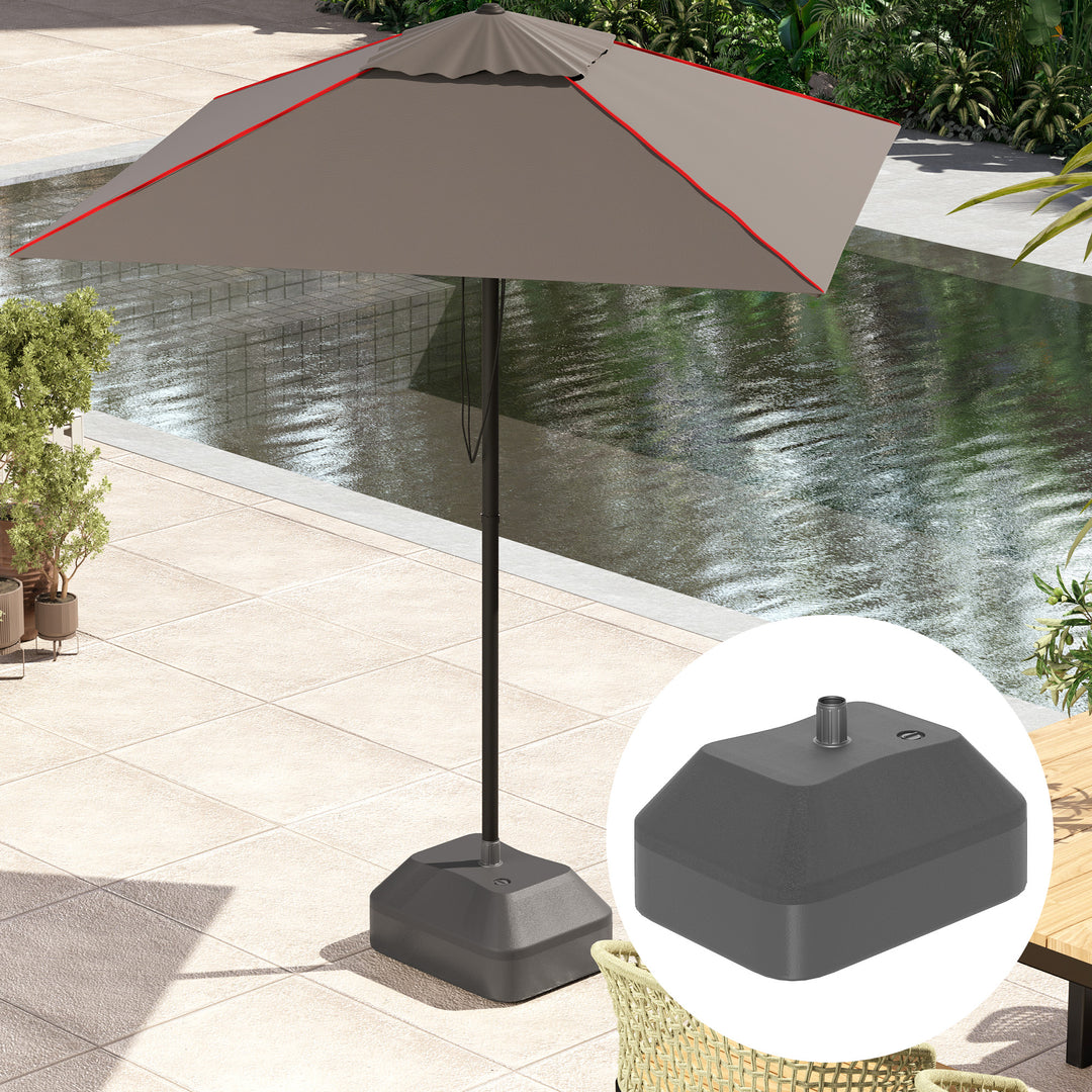 Fillable Garden Parasol Base, Heavy Duty Parasol Base Stand Outdoor Umbrella Stand, Filled Up to 24kg with Sand or 20kg with Water, Sun Umbrella Base for 38 mm Poles, Black