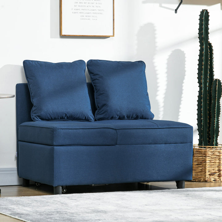 Convertible Single Sofa Bed with Thick Padded Seat, 3-in-1 Multi-Functional Sleeper Chair Bed with Magazine Pocket, for Living Room