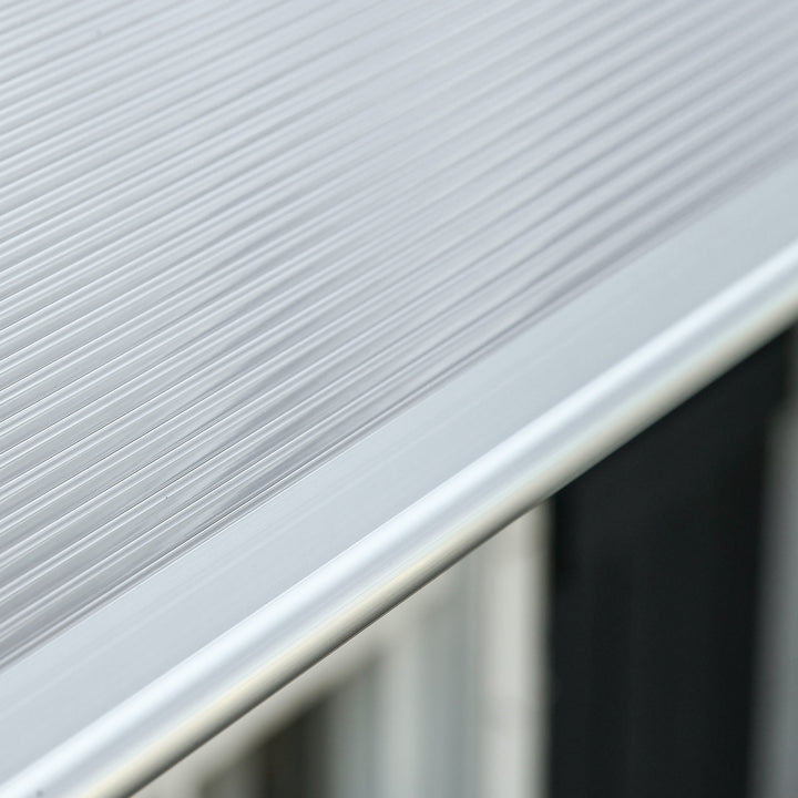 Front Door Canopy, Outdoor Awning, 200 x 96cm Rain Shelter for Window, Porch and Front/Back Door, Clear