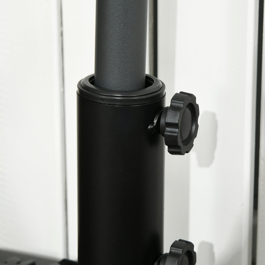 Water/Sand Fillable Half Parasol Umbrella Base - Black