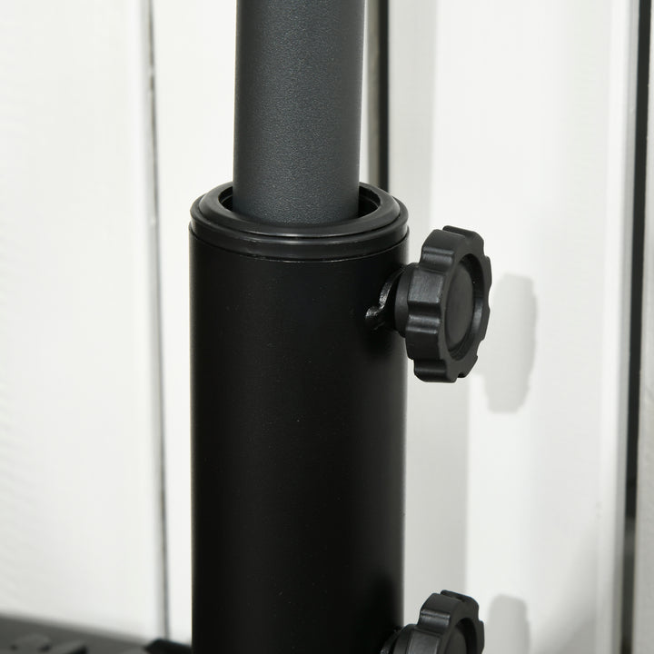 Water/Sand Fillable Half Parasol Umbrella Base - Black