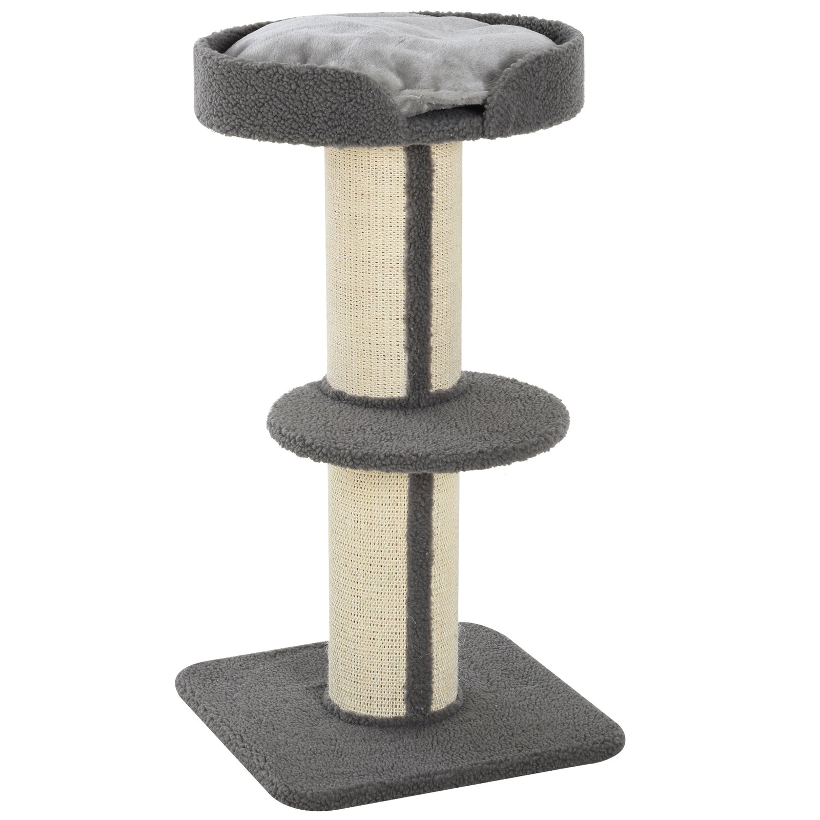91cm Cat Tower Scratching Posts Cat Tree for Indoor Kittens Activity Centre Grey