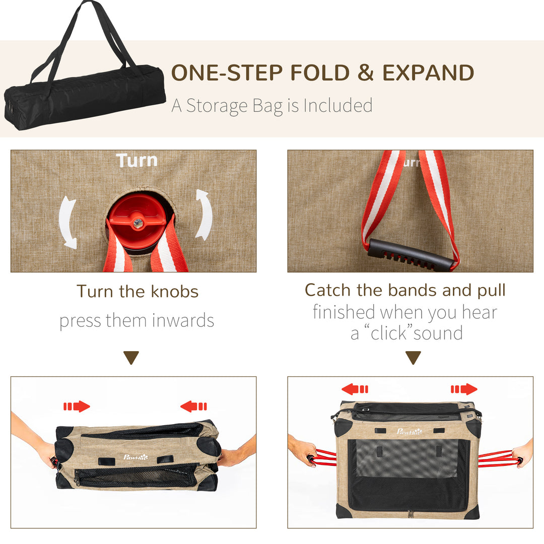 Foldable Pet Carrier, with Cushion, for Small Dogs and Cats