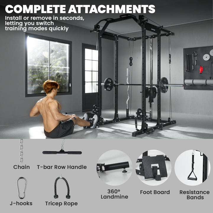 Lat Pull-Down Home Gym Machine with Cable Crossover for Home Strength Training