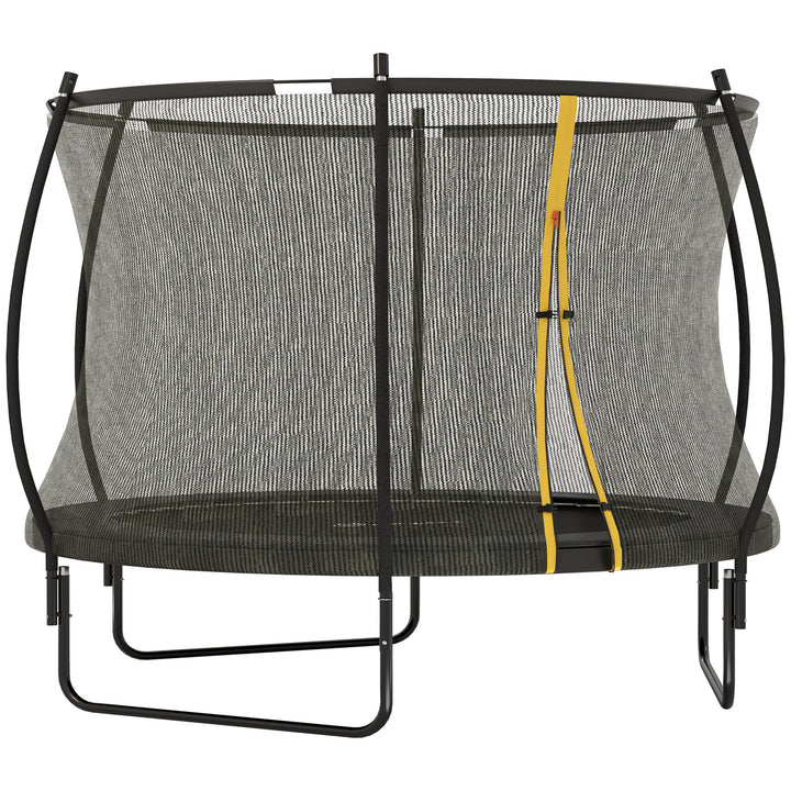 SPORTNOW 10ft Outdoor Trampoline with Enclosure Net, Spring Cover, Black