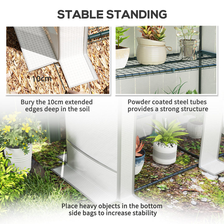 Three-Tier Mini Greenhouse - White