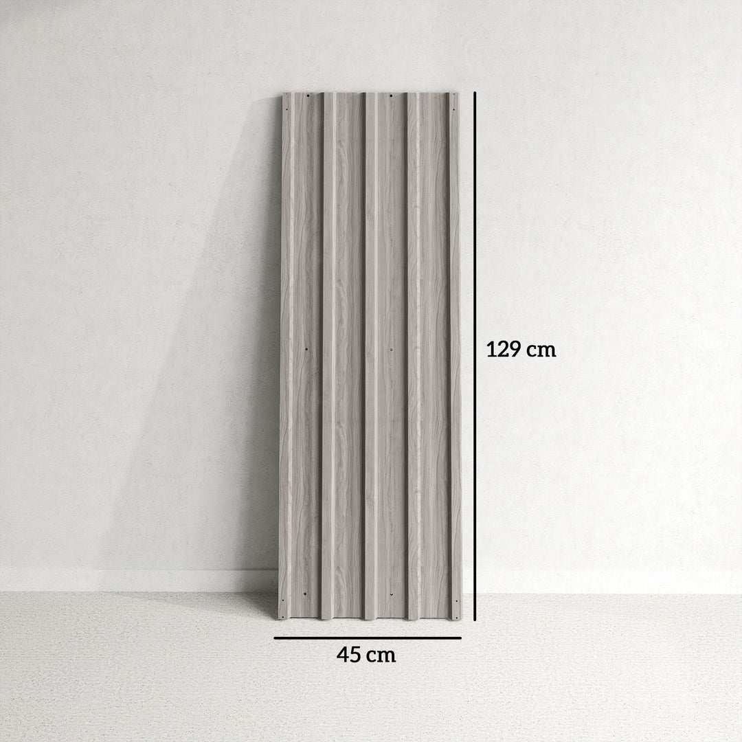 Set of 12 Corrugated Steel Roof Sheet Panels - Grey Wood Effect