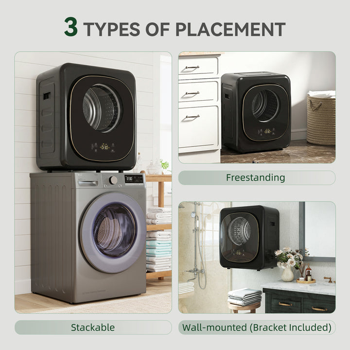 4kg Vented Tumble Dryer with 5 Drying Mode, 800W Compact Freestanding 