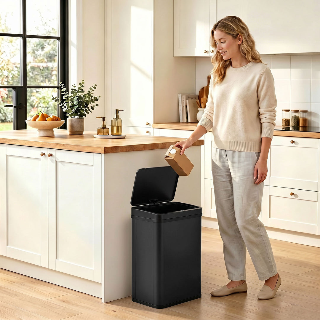 40L Sensor Bin with Soft-Close Lid, Stainless Steel Automatic Touchles