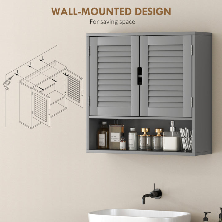Bathroom Cabinet, Wall Mounted Storage Cabinet with Adjustable Shelves