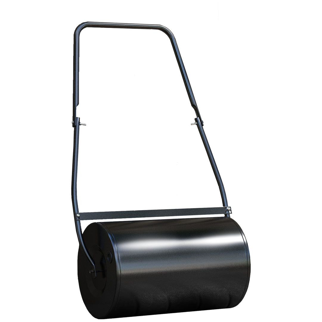 38L Heavy Duty Water or Sand Filled Garden Steel Lawn Roller Drum Φ50cm Black