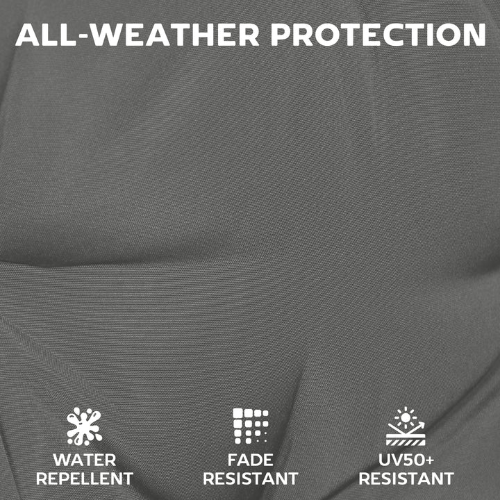 Set of 6 Outdoor Seat Cushions with Machine Washable Cover, Water Repe