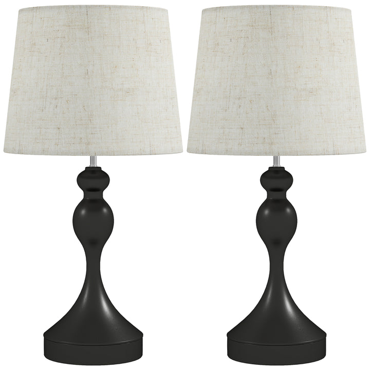 Set of Two Three-Colour Lamps, with USB Ports