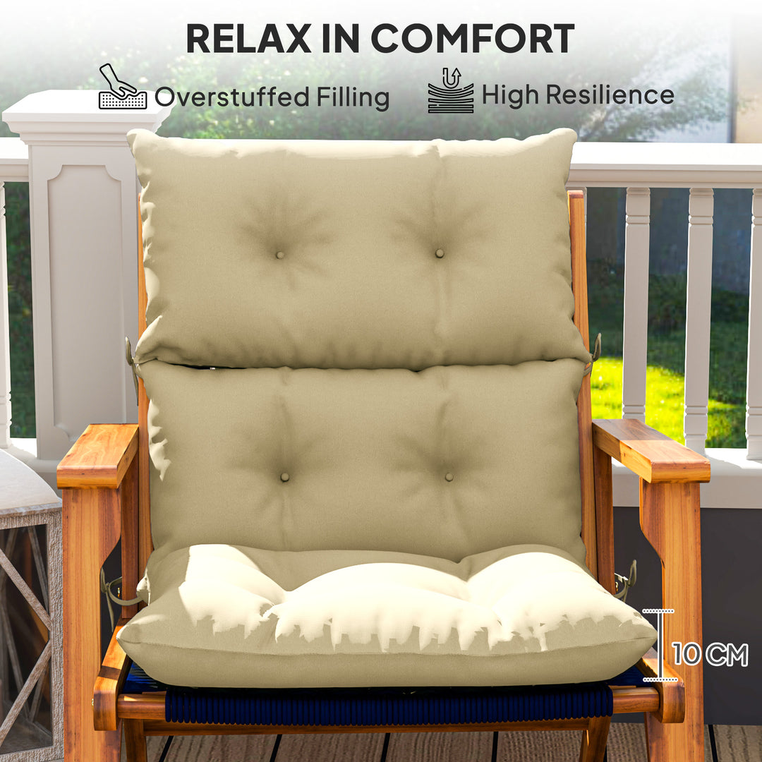 115 x 56cm Rocking Chair Padded Seat Cushion - Beige