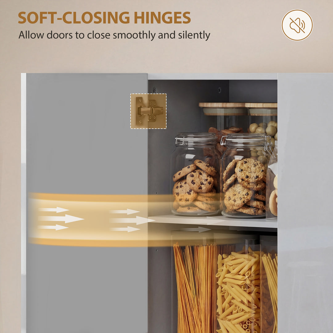 180 cm Tall Kitchen Cupboard, Pantry Storage Cabinet with Soft Close D