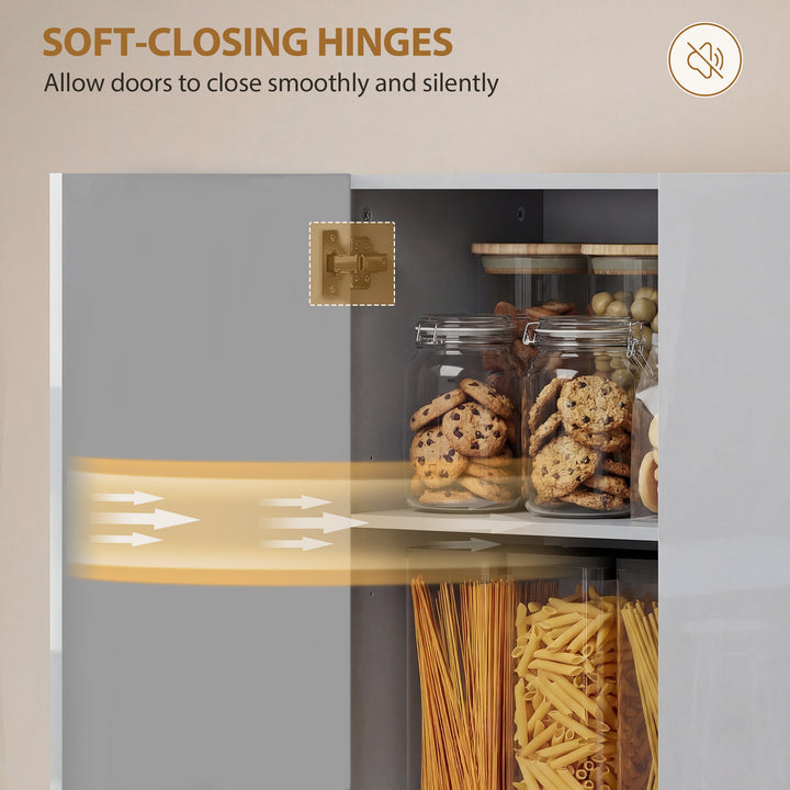 180 cm Tall Kitchen Cupboard, Pantry Storage Cabinet with Soft Close D