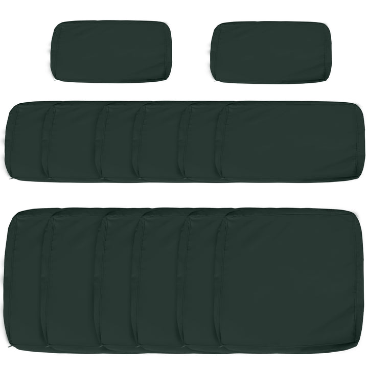 Garden Rattan Sofa Cushion Polyester Cover Replacement Outdoor- No Cushion Included, Dark Grey