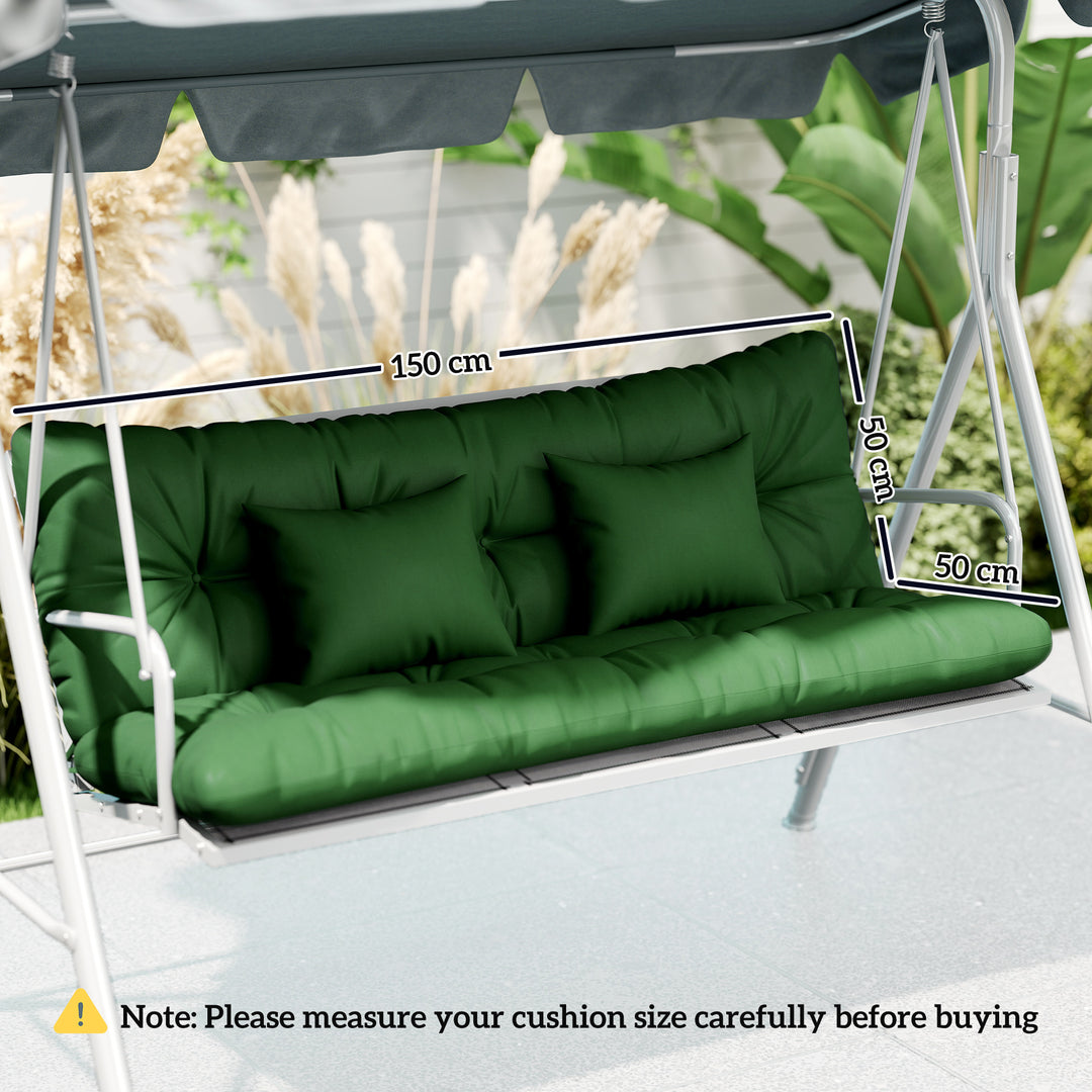 Outdoor Seat Cushions Back Cushion with 2 Pillows, Water Repellent Sea