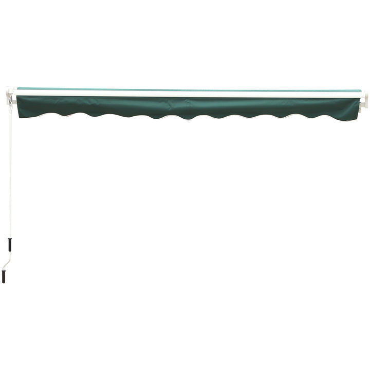 Manual Retractable Awning, 3.5x2.5 m-Green