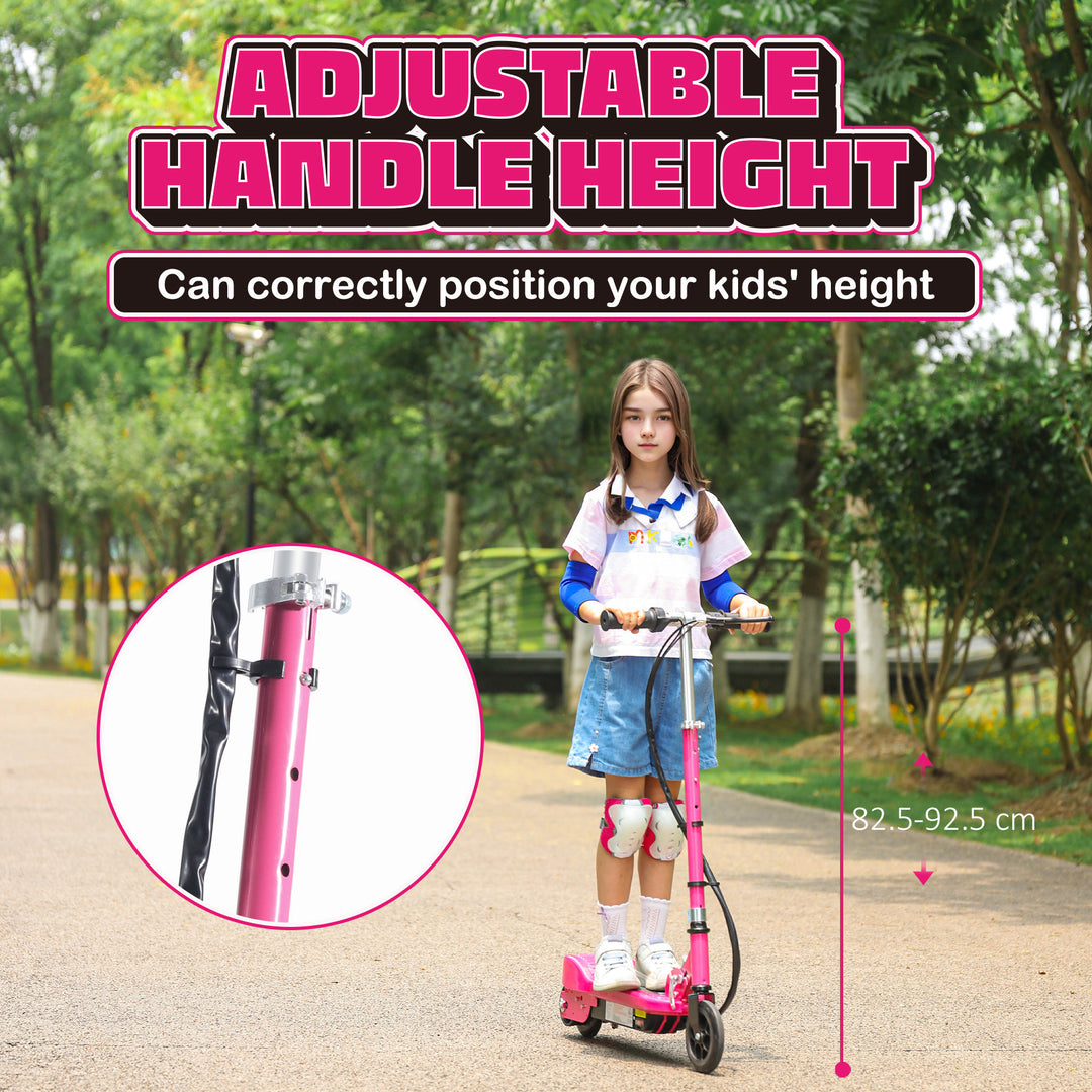 Foldable Electric Kids Scooter, Ride-on for Ages 7-14 Years, Pink