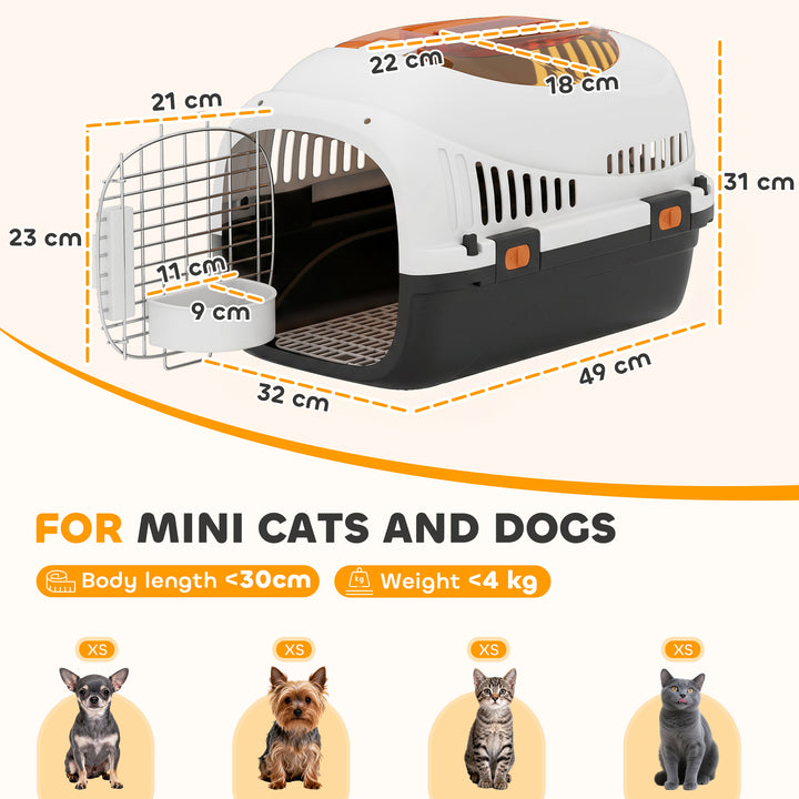 Plastic Pet Carrier Hard Shell Dog Cat Carrier Max 4 KG Steel Door Fee