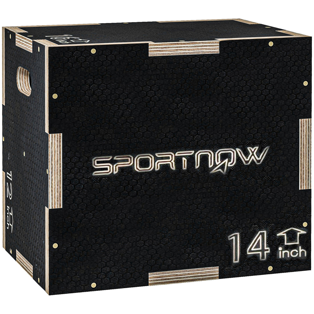 Multi-Faceted Jump Box, Wooden Step Up Box, for Home, Gym, Exercise, B