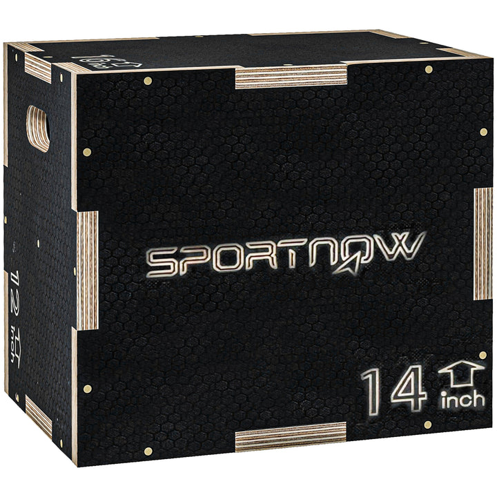 Multi-Faceted Jump Box, Wooden Step Up Box, for Home, Gym, Exercise, B