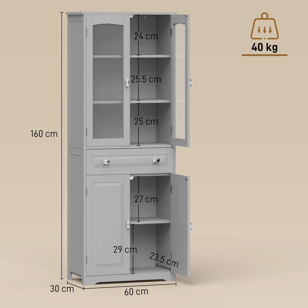 Freestanding Kitchen Cupboard, Storage Cabinet with 2 Adjustable Shelv