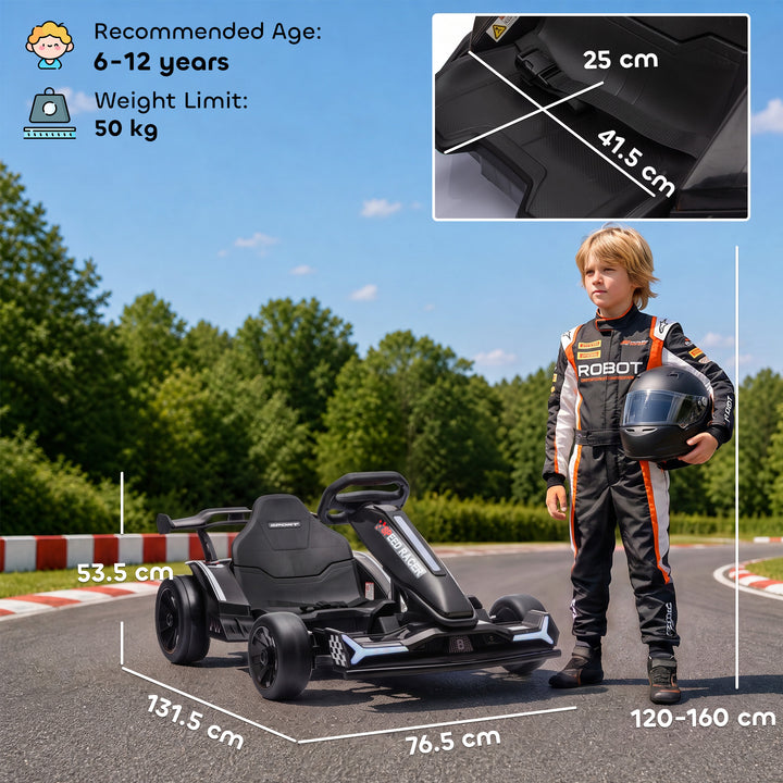 24V Electric Go Kart for Kids 6-12 Years with Drift Mode, Adjustable - view 3