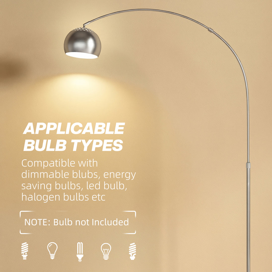 Arc Floor Lamp for Living Room, Modern Adjustable Standing Lamp with F