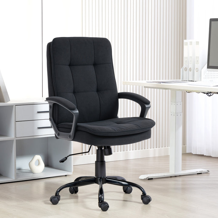 Linen-Look Double-Padded Office Chair