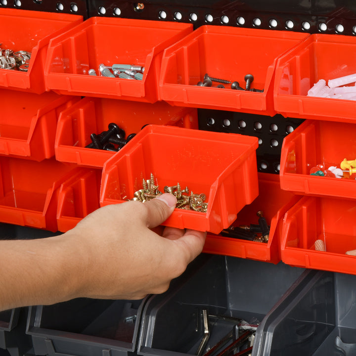 30 Cubbie On-Wall Storage Board Tool Screw Organiser Garage Workshop DIY Container w/ Screw Kit Tool Equipment Tidy