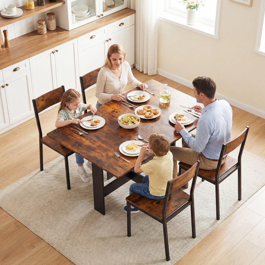 Folding Dining Table, Space-Saving Drop Leaf Kitchen Table for 4-6 Peo