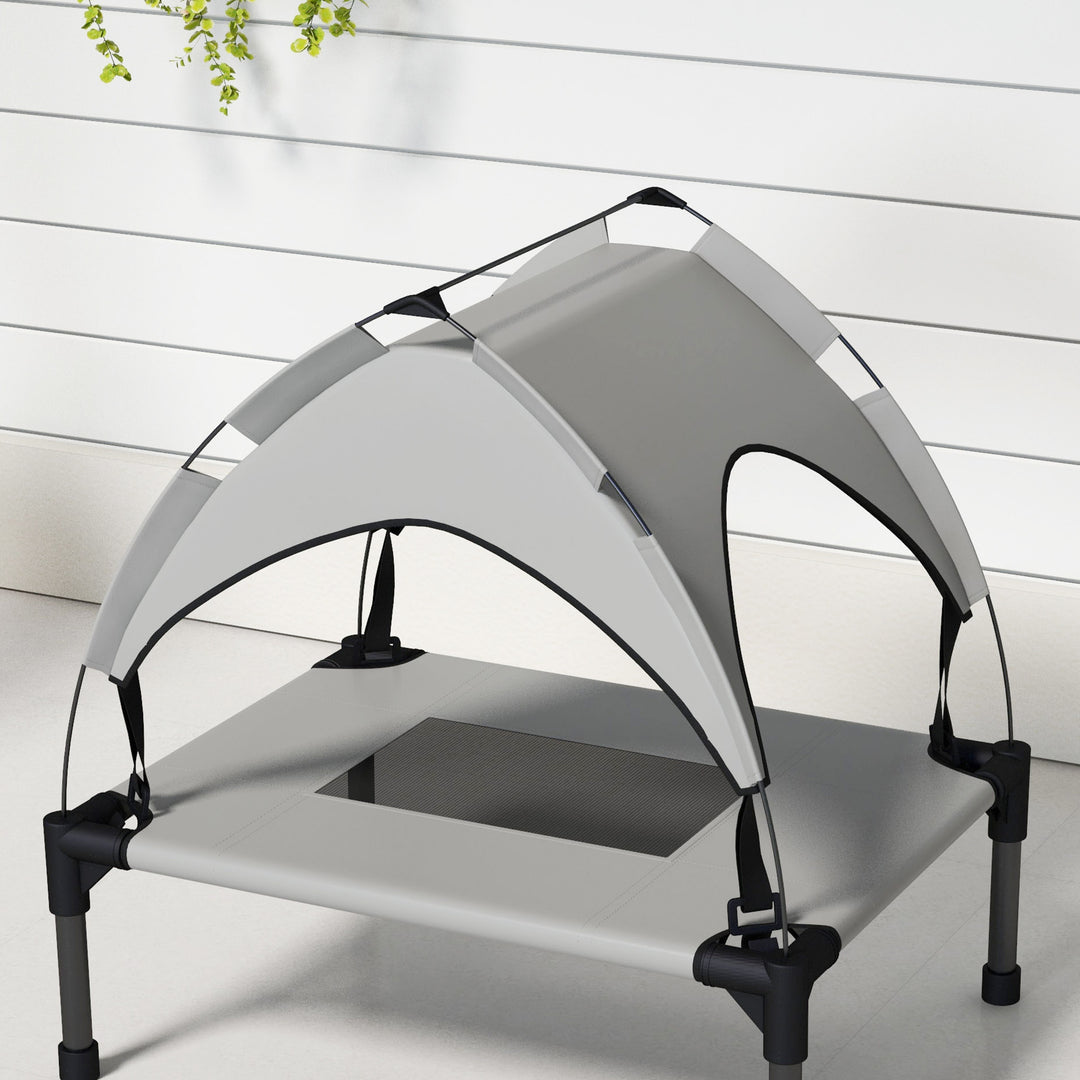 Cooling Raised Pet Bed w/ Washable Breathable Mesh, for Mini Small Dogs, 61 x 46 x 63cm - Light Grey