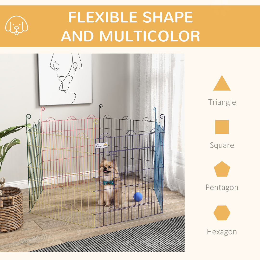 PawHut Pet Playpen: Six-Panel Crate with Door, Versatile for Indoor & Outdoor Use, Easy Assembly | Aosom UK