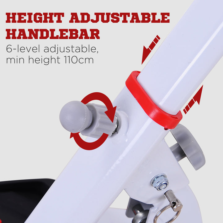 MCL Stepper w/ Handle Hand Grip Workout Fitness Machine For Fitness Aerobic Exercise Home Gym Red