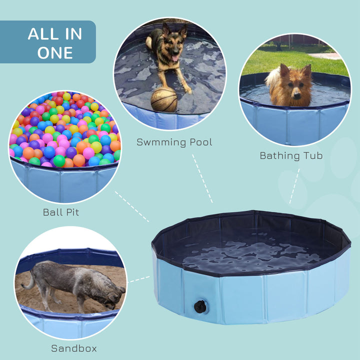 PawHut Pet Swimming Pool, Foldable, 80 cm Diameter