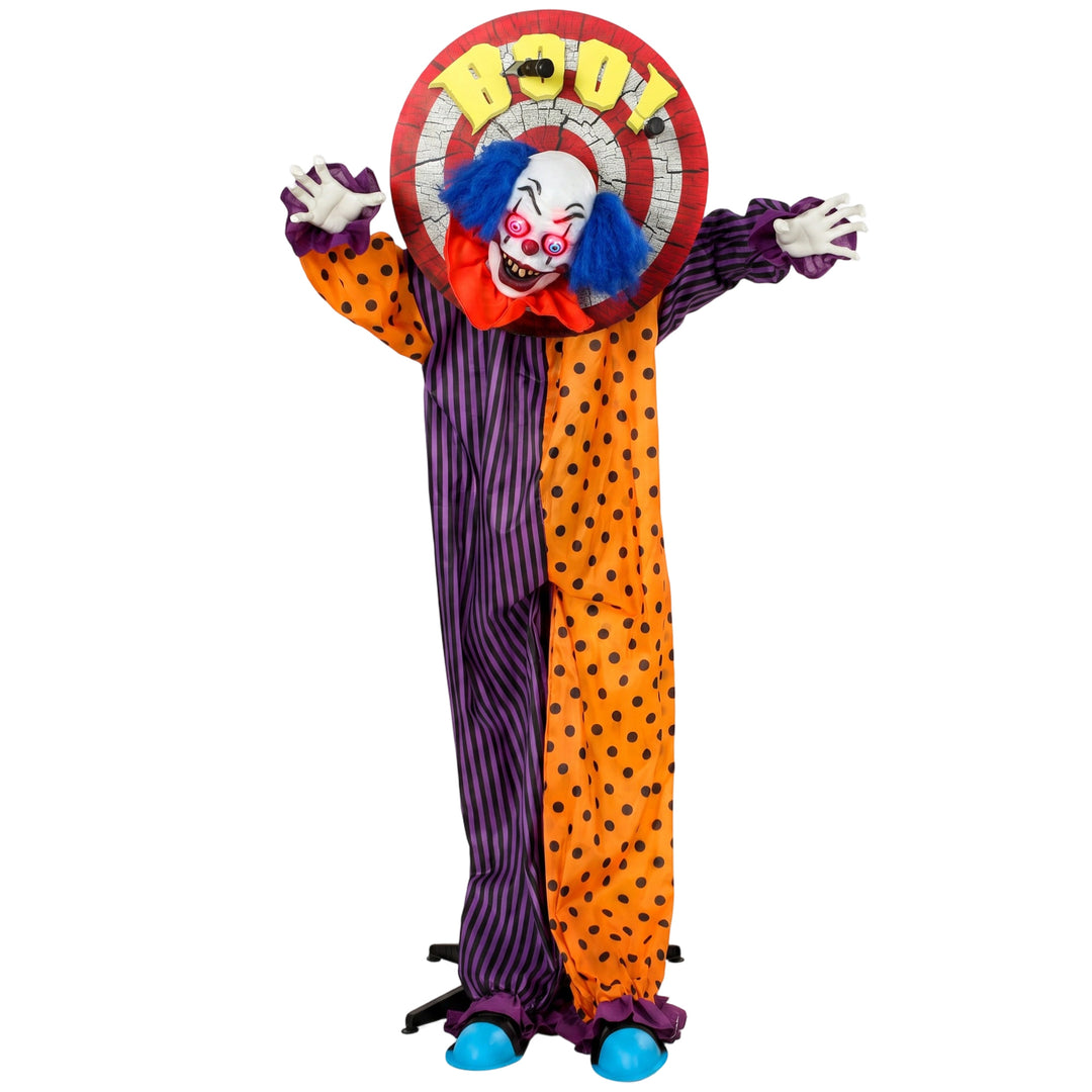 167 cm Life Size Animated Clown Halloween Decoration, Scary Halloween 