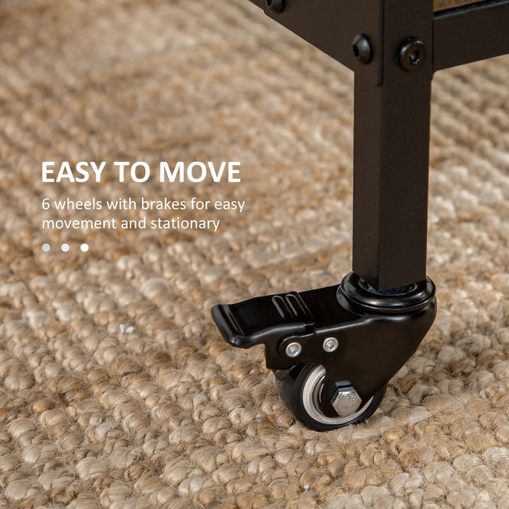 MCL Six-Person Drop Leaf Dining Table - Brown/Black