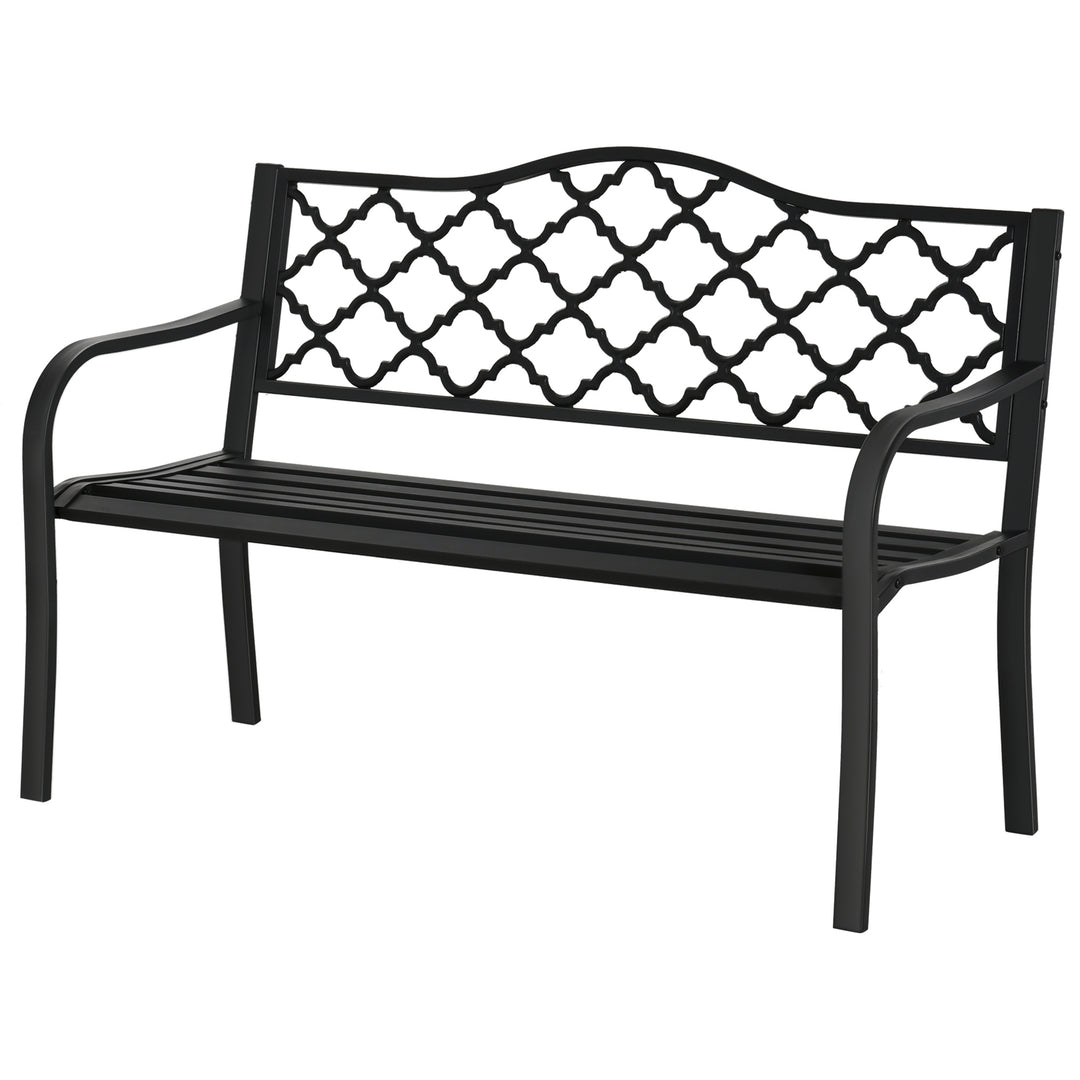 MCL 2-Seater Garden Bench Antique Loveseat for Yard, Lawn, Porch, Patio, Steel