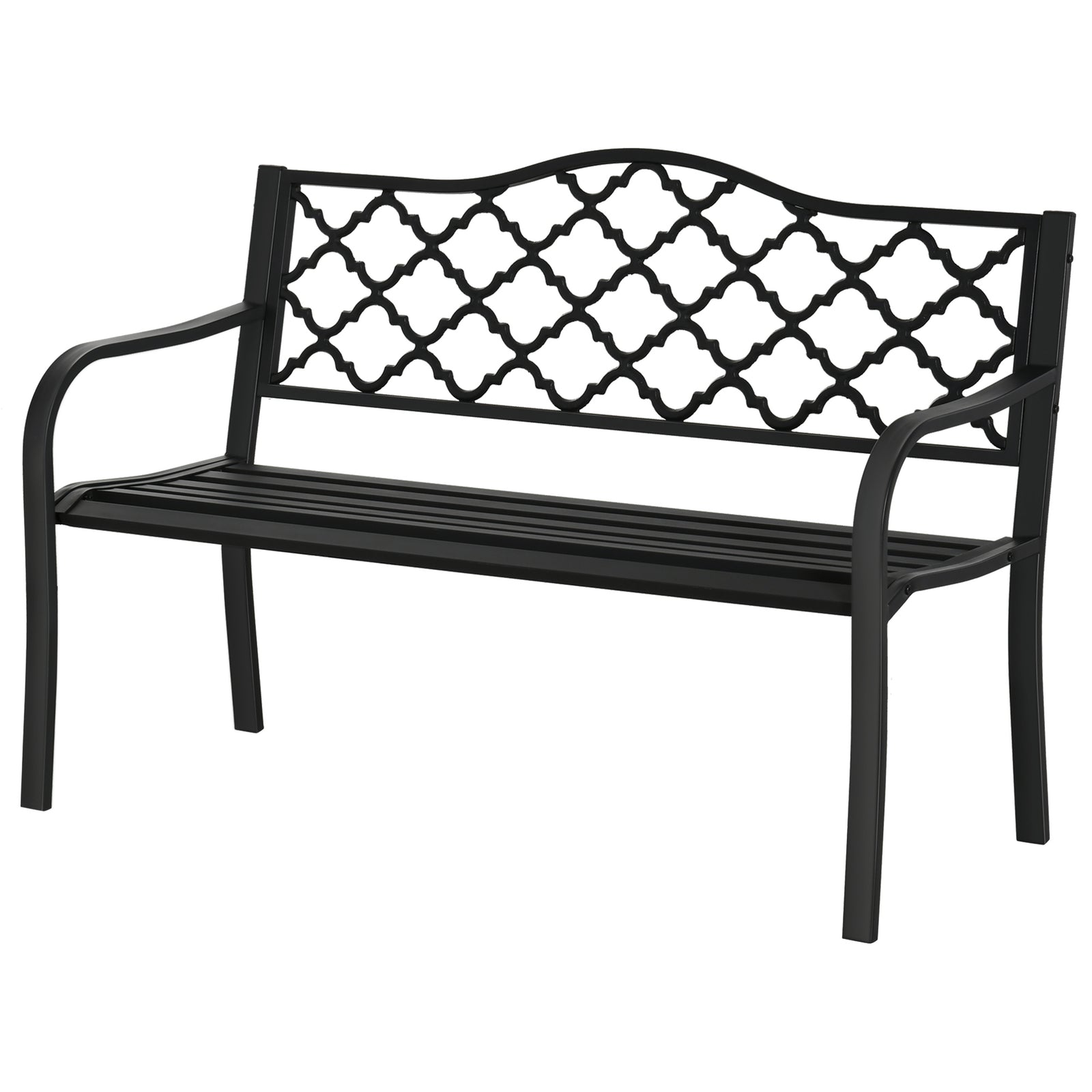 2-Seater Garden Bench Antique Loveseat for Yard, Lawn, Porch, Patio, Steel