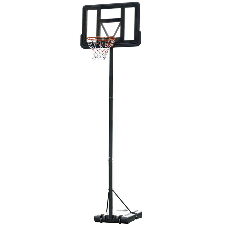 HOMCOM Portable Freestanding Basketball Hoop Stand Transparent Backboard 231-305cm Adjustable Basketball Hoop with Two Moving Wheels | Aosom UK