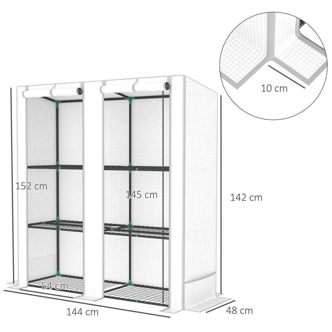 Three-Tier Mini Greenhouse - White