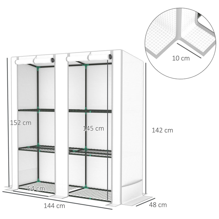 Three-Tier Mini Greenhouse - White