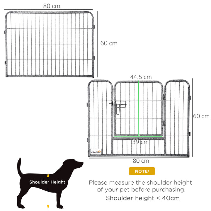 16 Panels Heavy Duty Puppy Playpen, for Small Dogs, Indoor and Outdoor Use - Grey