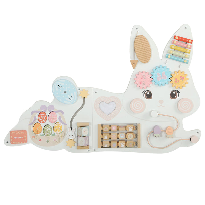 Easter Bunny Busy Board Panels, Montessori Wall-Mounted Toddler